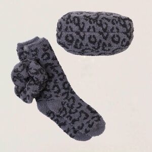 Barefoot Dreams In The Wild CozyChic Scrunchie Sock Lounge Set Leopard Gray